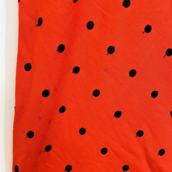 Vintage 90s chetta B ladybug red black dot embroidered mini dress size 10 - Picture 5 of 7